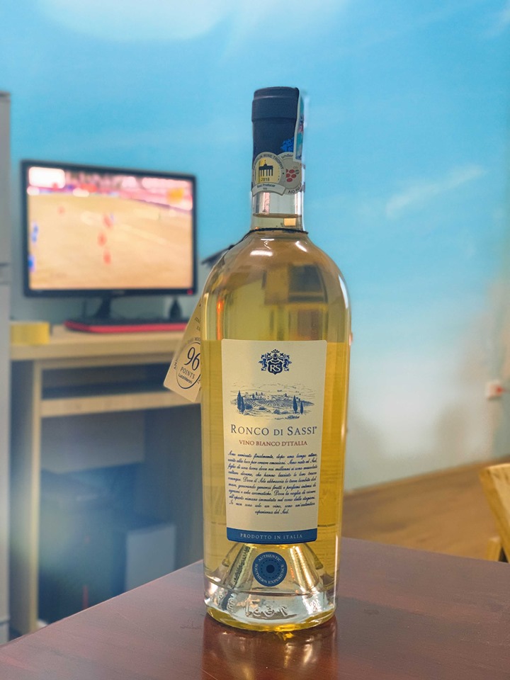 Rượu vang Ý Ronco Di Sassi Bianco 98 điểm - Vang Trắng